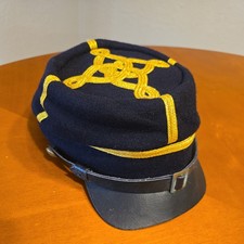 CIVIL WAR US UNION Calvery Captin Officer Wool Kepi Forage Cap Large Hat-LARGE