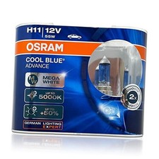 H11 12V 55W 5000K 62211CBA Cool Blue Advance Car Bulbs Halogen Head Light 2X