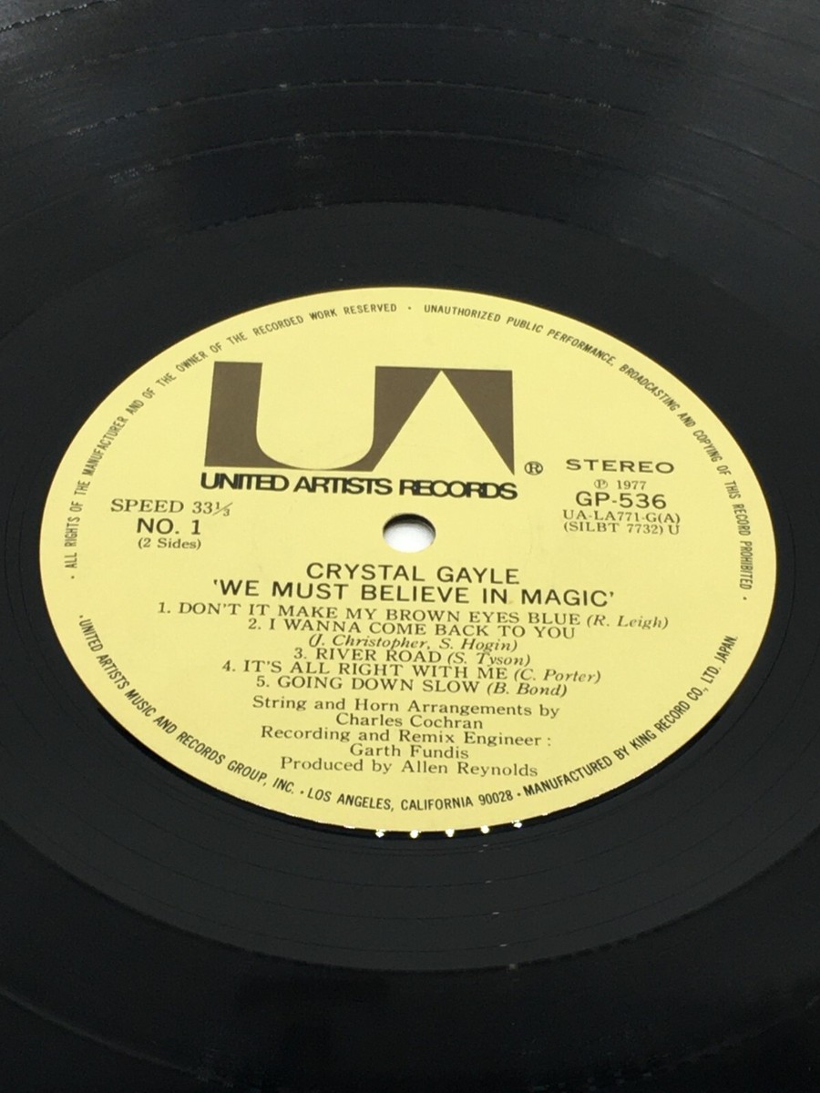 Crystal Gayle We must believe in magic LP Vinyl Record 1977 OBI