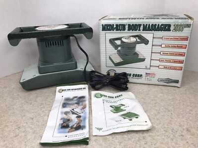 Medi Rub Body Massager 2000 Plus Green 2 Handed Professional Tested Clean