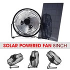 8 Inch USB Solar Fan 5.2W 6V Rechargeable Solar Panel Emergency Mobile Power