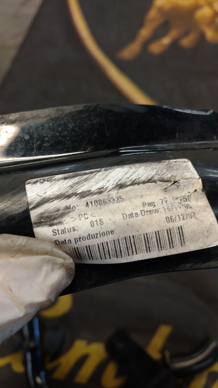 LAMBORGHINI MURCIELAGO LP640 AIR CONVEYOR DUCT LINE OEM 410863325
