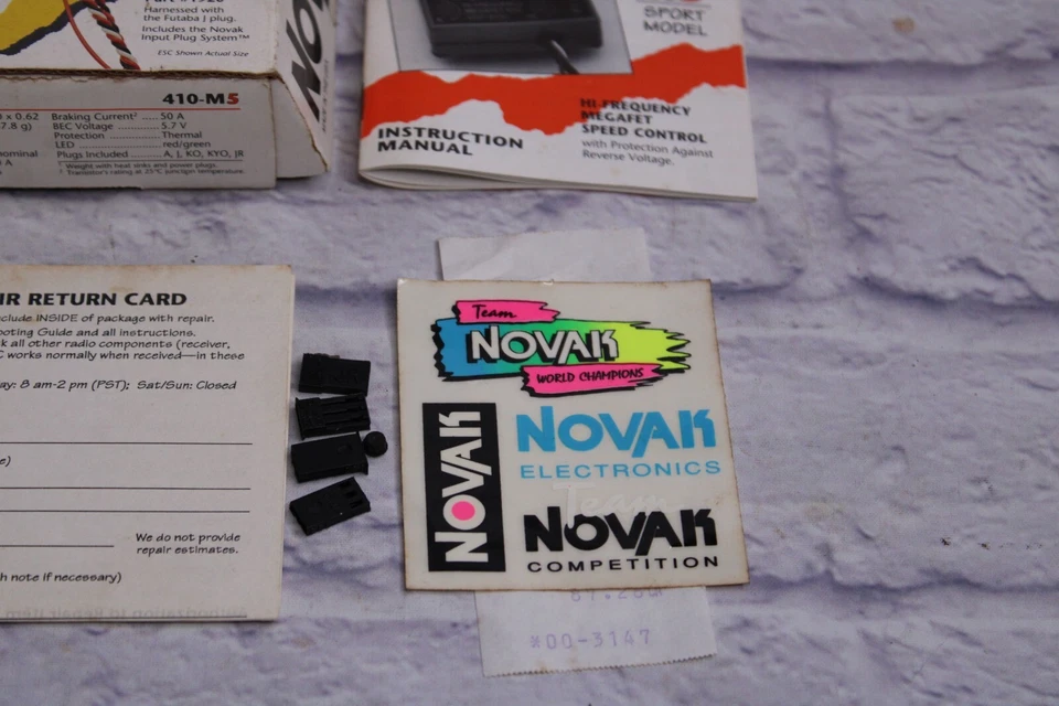 Vintage 1992 Novak 410-M5 Electronic Speed controller - BOX ONLY w/ STICKERS !! - Image 2 of 3