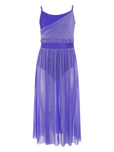 Kinder Mädchen Tanzkleid moderne Tanzkleidung Glitzer Performance Salsa Bühne - Bild 27 von 82