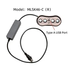 6 Button 5 Pin Lift Chair Hand Control Recliner Sofa Switch With USB MLSK46-C(R)