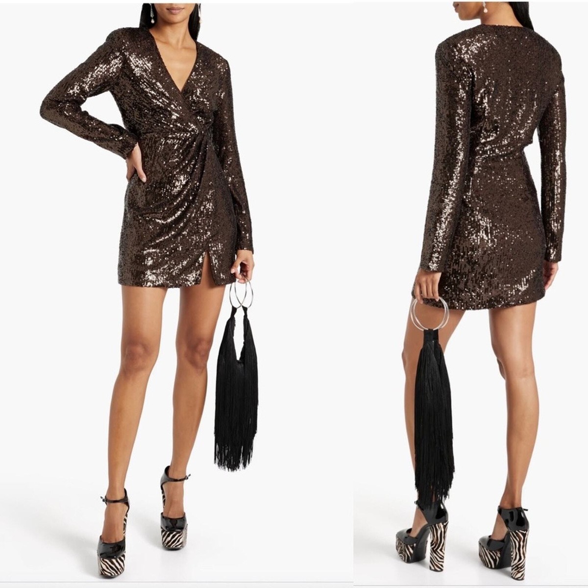 jonathan simkhai gunmetal glitter dress Jonathan Simkhai Glitter Mesh Jersey Deep V Long Sleeve Mini Dress4 Gunmetal  is available for purchase on au PAY Market - Imported Goods Online Store  Co.Ltd. | au PAY Market