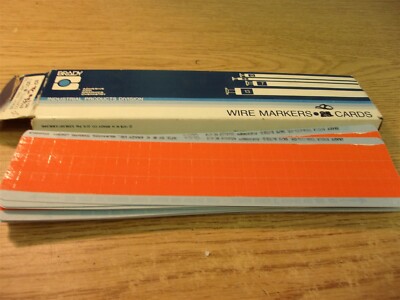 NEW Brady Wire Markers, 20 Cards *FREE SHIPPING*