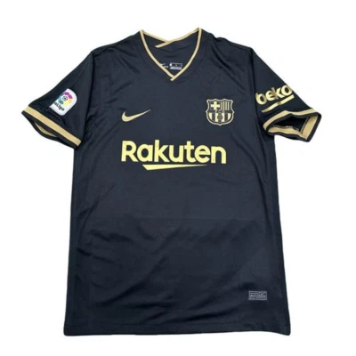 新品・未使用　メッシ10 FC Barcelona Nike Mサイズ　黒×金 2021 Barcelona Away Black and Gold Fan Edition Jersey #10 Lionel