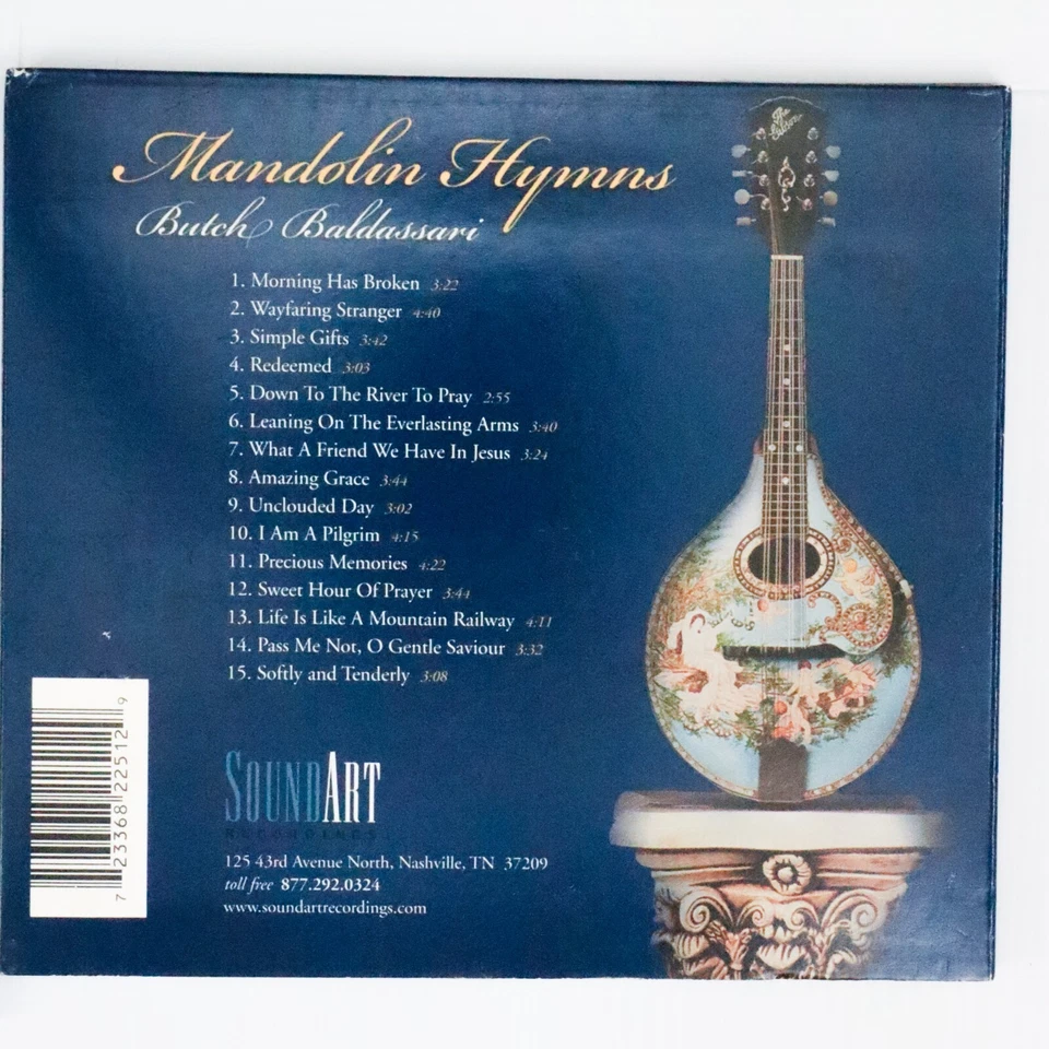Álbum de música folk country gospel Butch Baldassari - Mandolin Hymns (CD, 2005) Foto 2 de 4