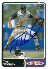 Tony Womack autographed Baseball Card Arizona Diamondbacks 2003 Topps Total #806