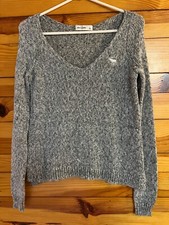 Abercrombie  Fitch Kids Gray with Silver Sweater EUC Girls Size L
