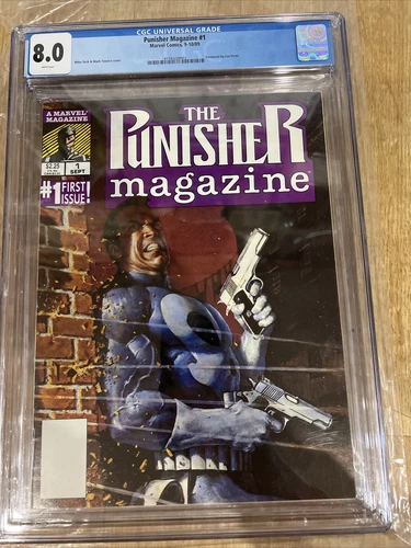 💀 PUNISHER MAGAZINE 1 cgc 8.0 MARVEL 1989*MINI-SERIES*MIKE ZECK* comic graded