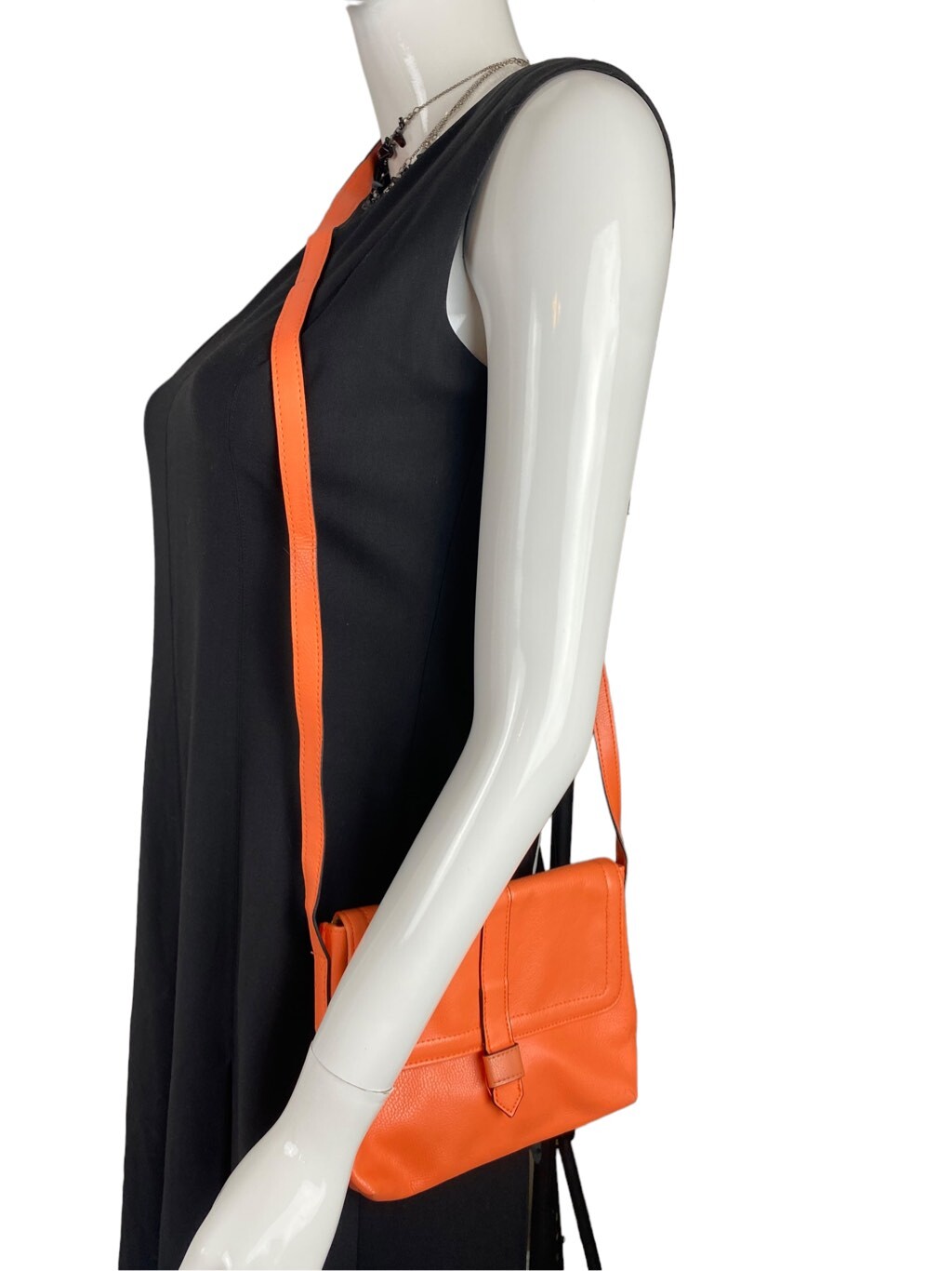 Basic Editions mandarin orange cross body handbag - image 2