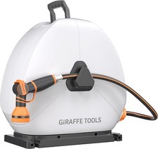 Giraffe Tools Retractable Garden Hose Reel 5/8 Inch x 92FT Watering Ground Mount