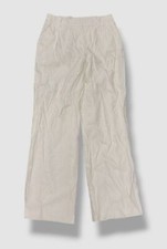 Calvin Klein Women's White Linen Blend Wide-Leg Pants Size 6