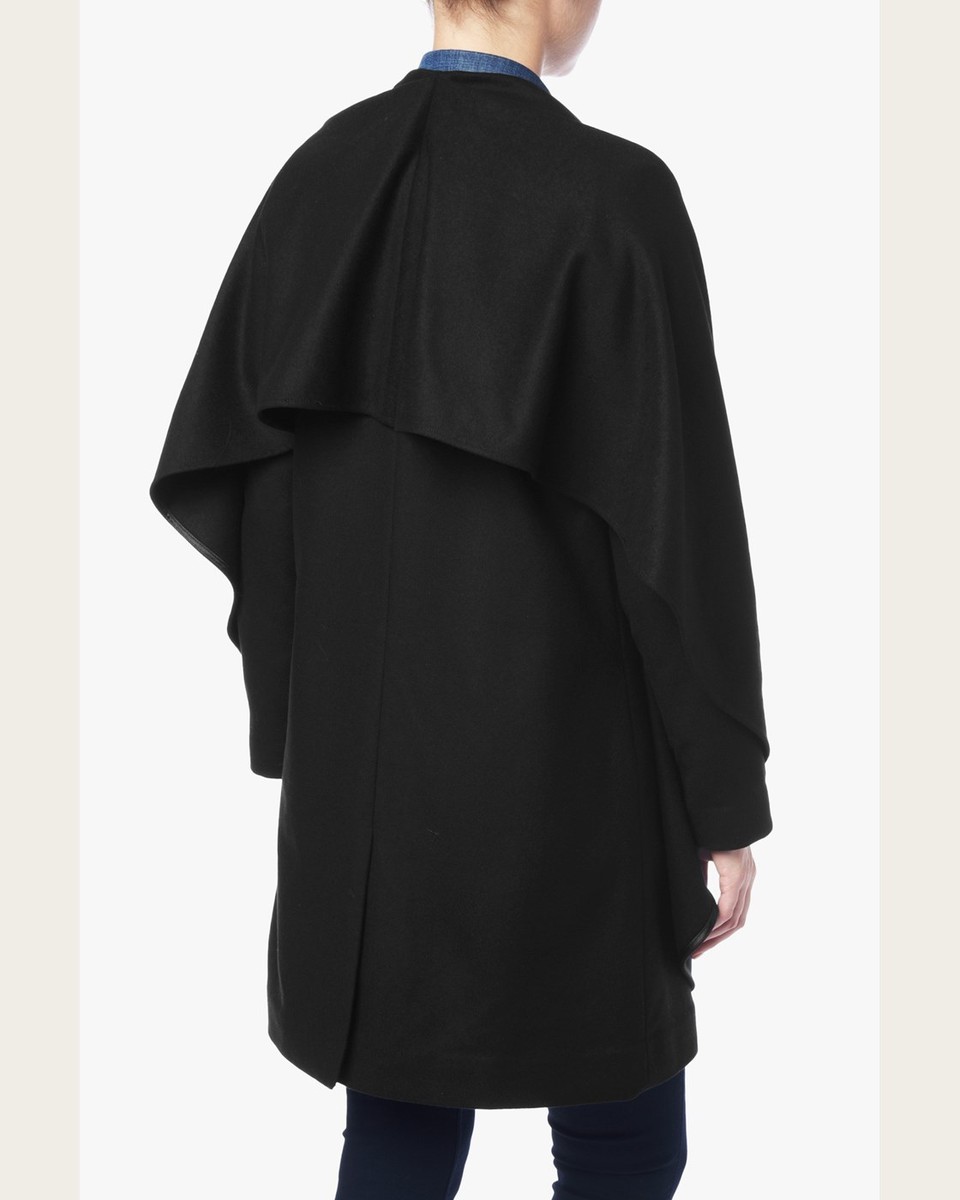 $495 NWT 7 FOR ALL MANKIND SzM LEATHER TRIM DRAPEY SHAWL COLLAR