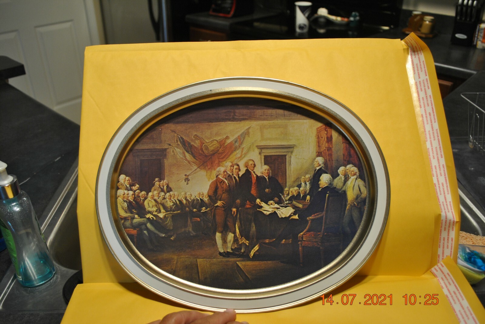 1776 * BICENTENNIAL * 1976 SIGNING OF THE DECLARATION VINTAGE METAL