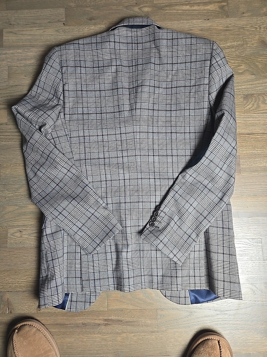 Truworths Man Slim Fit Sz 40 Blazer Sport Jacket Suit New Plaid