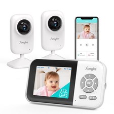 Camara De Vigilancia Para Bebes Con Monitor Y Audio Sin Wifi Alcance 1200 Pies