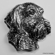 Wire Hair Fox Terrier Pewter Pin Brooch -British Handcrafted- Dog Gift Present