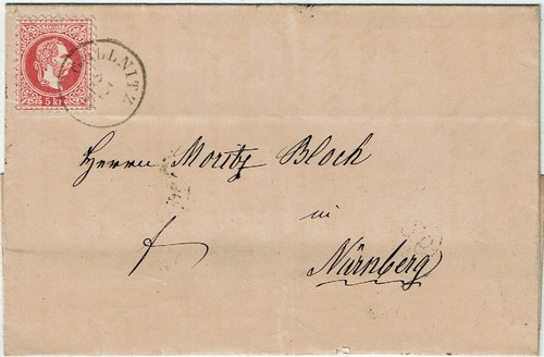 1867, Brief 5 Kr. " GÖLLNITZ"