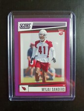2022 NFL 🏈 PANINI SCORE MYJAI SANDERS PURPLE PARALLEL ROOKIE CARD #319 ARIZONA.