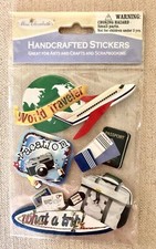 Miss Elizabeth's Handcrafted Travel Dimensional Scrapbook Stickers NIP