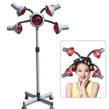 5Head Infrared Light Heat Therapy Red Lamp Salon Hair Perming Dyeing Steamer SPA