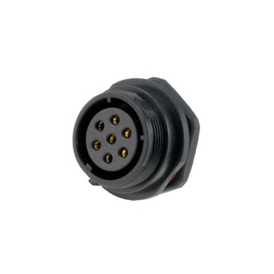 Produktbild von WEIPU SF1212/S2 Runde Buchse – SF12, 2-polig, IP67, 13A, 250V, Lötanschluss, Für Frontplatte, Bajonettverschluss