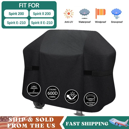 600D BBQ Gas Grill Cover 48" Waterproof for Weber Spirit/II 200 E210 2 Burner