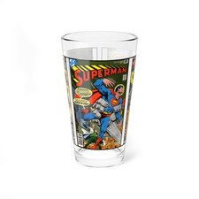 Superman Mixing Glass, 16oz, Classic Comics