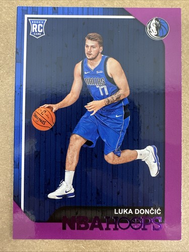 2018-19 Panini NBA Hoops Luka Doncic #268 RC Purple Dallas Mavericks - TCCCX