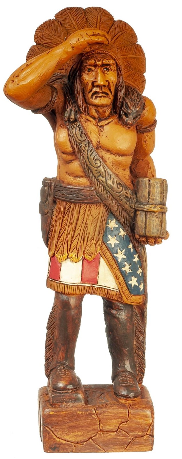 Dolls House Native American Indian Western Statue Miniature Ornament 1:12 Scale