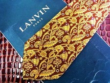 LANVIN Luxury Necktie Tie Ties Mens Unisex ALL SILK 100 Multicolor Gorgeous L525