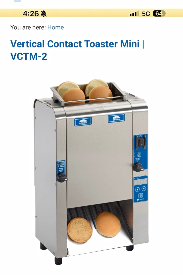 Antunes VCTM-2 Vertical Conveyor Toaster, 2-Slot, 250-500 Slices/Hour