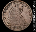 1854-O Seated Liberty Half Dollar - Scratched  Scarce  Fine  Better Date  #L5110