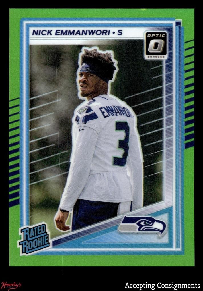 2025 Donruss Optic Lime Green #277 Nick Emmanwori RC Rated Rookie 38/50 SEAHAWKS