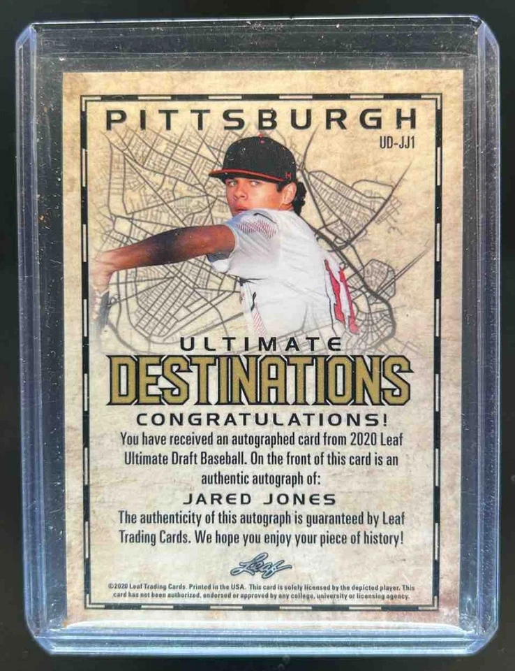 2020 Leaf Ultimate Jared Jones Destinations Platinum Spectrum Auto #/50 Pirates - Image 2 of 2