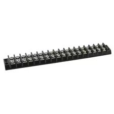 Terminal Strip, 18 Pole, 2 Row, 20 A, 300 V Ac, 12 Awg, Screw Termination, 6Zeh8