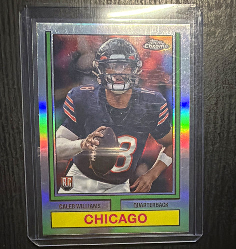 Topps 2024 Chrome Caleb Williams 74TF-1 1974 Topps Football Rookie Refractor