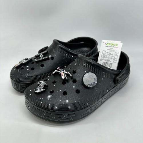 Crocs Star Wars Fuera de la Cancha Zueco Zapatos Negro Unisex Adultos M 6 W 8 Sin Cordones - Imagen 1 de 13