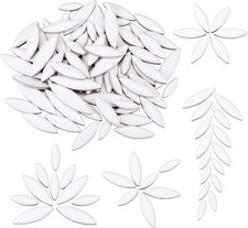 Petal Mosaic Tiles for Crafts, 200g Flower Leaf Ceramic Mosaic Tiles Pieces for