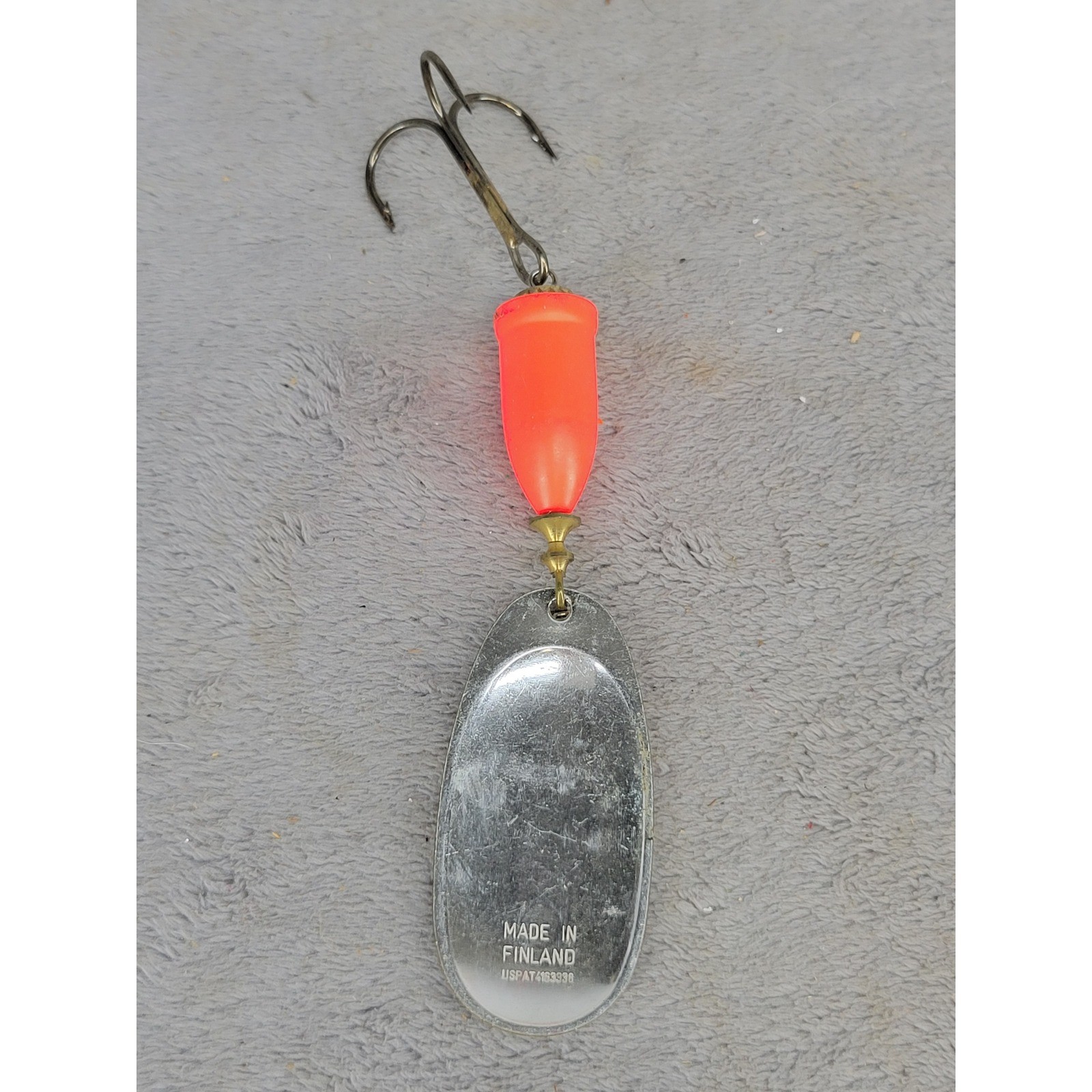 Blue Fox Super Vibrax 6 Inline Spinner Fishing Lure Silver Orange Finland 4.5in - Image 3