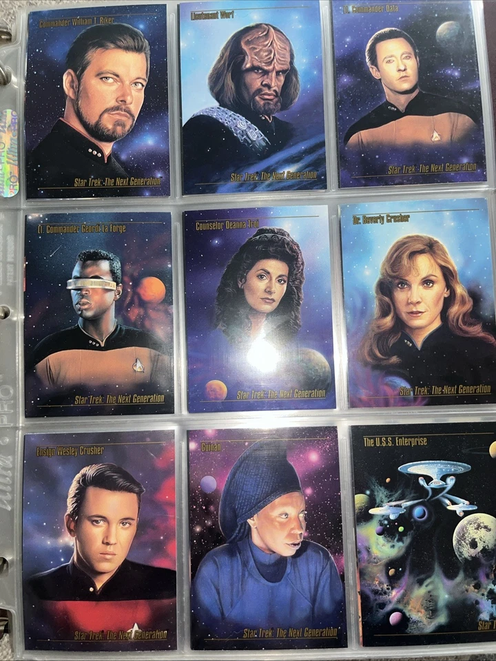 1993 SKYBOX STAR TREK MASTER SERIES COMPLETE BASE SET 90 Full Art Trading Cards - Image 3 of 4