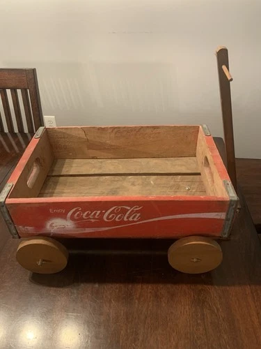 Vintage Wooden Coca-Cola Crate Wagon