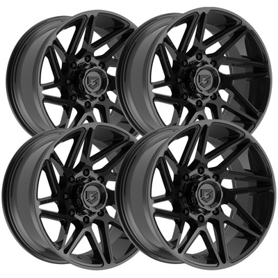 #ad Set of 4 Gear 777B Vortex 20x10 8x180 19mm Gloss Black Wheels Rims 20quot; Inch $1026.96