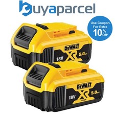 Dewalt DCB184 5.0ah 18v XR Lithium Ion Li-Ion Battery Twin Pack - LED Indicator