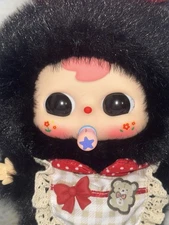 Big Baby Trendsetter BLACK RABBIT PARADISE PACIFIER MOVEABLE EYES AUTHENTIC NEW