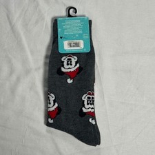 Disney Mickey Mouse Christmas Holiday Socks Gray New with Tags