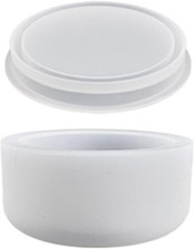 Silicone Storage Jar Mold with Lid Candle Holder Mould Set for Resin, Cement, Co